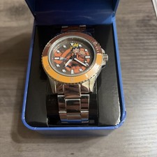 Naruto Uzumaki Anime Watch Accutime NAR8004AZ Silver Metal Band Orange New Box picture