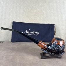 Erik Nording Partially Rusticated Churchwarden Estate Tobacco Pipe Denmark picture