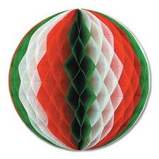 Beistle Pkgd Tissue Ball (red, white, green) Party Accessory (1 count) (1/Pkg) picture