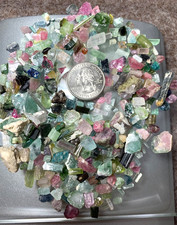 83g natural rough mix tourmaline crystal lot from Afghanistan picture