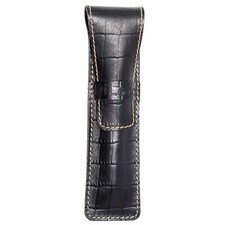 DiLoro Full Grain Top Quality Genuine Single Leather Pen Case Sleeve Holder picture