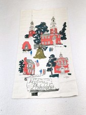 NWT Vintage Linen Kitchen Towel HISTORIC PHILADELPHIA 30.5