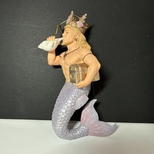 Rare Merman Ornament December Diamonds King Conch , Neptune Box incuded w/tags picture