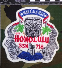 US Navy USS Honolulu SSN 718 Submarine Embroidered Full Color Patch picture