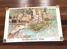 NORFOLK, VA 1996 VINTAGE HARBORFEST 20th ANNIVERSARY POSTER 34