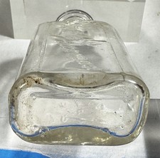 Antique 1880s Hood’s Pharmacy Druggist Bottle Clear Glass Paneled picture