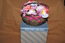 Avon Gift Collection Floral Basket Pomander Wicker Flowers NIB  picture