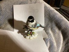Bejeweled Enameled Pewter Chickadee Bird Trinket Box With Crystals 3