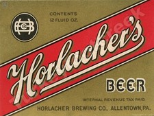 Horlacher's Beer Label 9