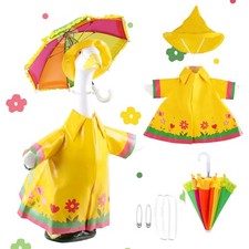 Yardfeath Porch Raincoat Goose Outfits with Rainbow Umbrella, Raincoat, 23 In... picture