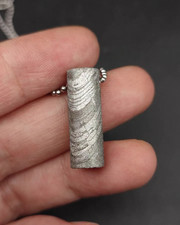 8g Aletai Iron Meteorite Slice carving cylinder Shape pendant picture