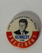 VTG 1960 John F. Kennedy For President Campaign Button Pin picture