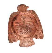 Maisel's Indian Trading Post Ashtray Vintage Thunderbird 1940's Copper Southwest picture