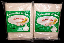 Vintage 1960s Union Wadding Co Glaze Tex Christmas Drape Set Of 2 Sealed NOS picture