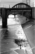 SOLITUDE LA RIVER LOS ANGELES Signed Silver Gelatin Photo Eriberto Oriol Framed picture