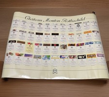 Chateau Mouton Rothschild Rothschild Etiquette Label Poster 1945 Vtg Original picture