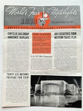 1939 San Francisco Exposition World's Fair Highlights Newsletter picture