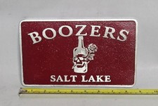 Cast Aluminum  Boozers , Salt Lake Car Plaque picture