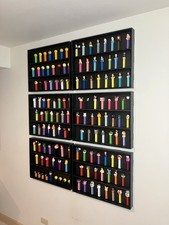 PEZ dispenser Display Case Kubbie with RAILS. SIX pack Black picture