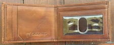 Boeing Aircraft Leather Wallet With Clip Logo Vintage Collectible picture