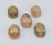 5 RARE ANCIENT EGYPTIAN KINGDOM ANTIQUE SCARAB Carved Stone EGYCOM picture