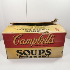 1950s CAMPBELL'S SOUP BOX CANADA CARDBOARD SHIPPING CRATE ANDY WARHOL ERA picture