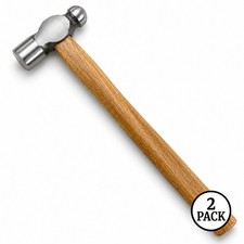 2 Pack ToolTreaux 4oz Ball Peen Hammer w/ Hardwood Handle, Small Engineers picture