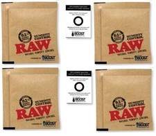 4X RAW Rolling Papers X INTEGRA 8 GRAM PACK 62% NATURAL HUMIDITY CONTROL PACKETS picture