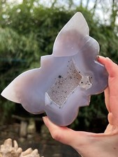 Druzy Agate Butterfly  AAA+ Confidence : Strengthening Rainbow 508g 2 picture