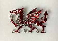 Welsh Dragon Red Metal Brooch picture