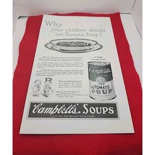 VTG 1925 Campbell's Why Your Children Should Eat Tomato Soup Ephemera Print Ad picture