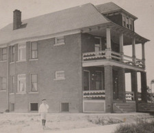 Detroit Michigan RPPC $9K Postcard 2 Flat House 1916 2 Story Duplex Child picture