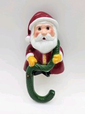 Vintage Sun Hill Industries Santa Christmas Stocking Hanger Holder Plastic  picture