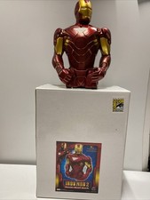 MARVEL 2010 Iron MAN 2 Resin Bust Bank Comic Con Monogram Am NIB picture