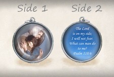 Jesus Strength Bible Quote Psalm 118:6 Catholic Medal Religious Christian picture