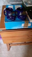 2 x German Christmas Market Mugs - RUDESHEIMER Weihnachtsmarkt - Gluwein - Blue picture