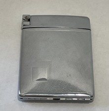 Vintage Silver Plate Cigarette Case Lighter Combo Tobacciana/Royal Case Lite picture