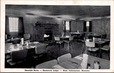 Shamrock Lodge Emerald Room West Yellowstone Montana 1955 Postcard picture
