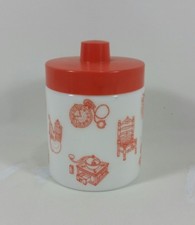 Vintage Echt Opaline Milk Glass Jar Container - Antiques Pattern picture