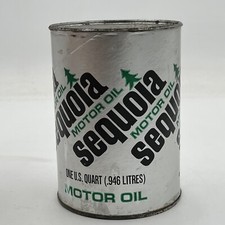 Vintage Sequoia Oil Can Quart Motor Oil Petroliana Display Full Clean RARE picture