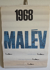 Vtg Hungarian Airlines Malev 1968 Calendar Large Maps Europe Budapest Museum picture