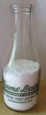 Vintage Savannah, GA Harms Dairy 1944 quart Pyro milk bottle picture