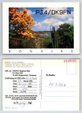Ham Radio QSL QSO Postcard PJ4/DK9FN, Bonaire, Netherlands Antilles picture