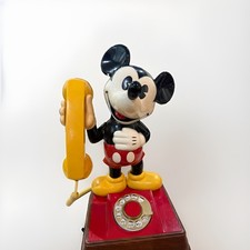 Vintage 1976 Mickey Mouse Rotary Telephone WORKING Old Landline Phone Disney ATC picture