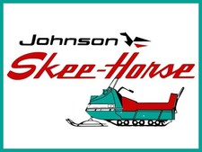 Johnson SKEE Horse Snowmobile NEW METAL SIGN: 12x16