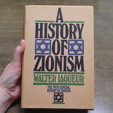 A History of Zionism Walter Laqueur HC 1972 Holt Judaism 2nd Print *Very Good* picture