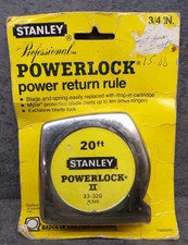 Vintage Stanley PowerLock II 20 ft Tape Measure 33-320 Made In USA PL320 picture