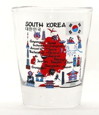 South Korea Landmarks and Icons Collage Shot Glass picture