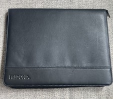 Fredonia Leather Etc. Folder Document Holder Zippered Black Size 12