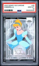 2023 TOPPS CHROME DISNEY100 #45 CINDERELLA PSA 10 picture